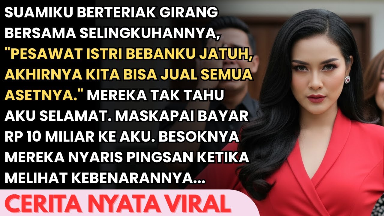 SUAMIKU TERTAWA BERSAMA PELAKOR SETELAH PESAWAT YANG KUNAIKI JATUH - BESOKNYA MEREKA SYOK SAAT TAHU