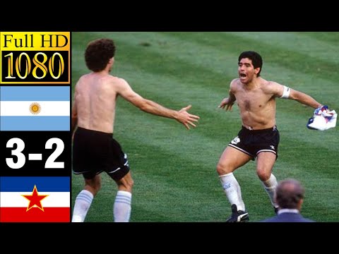 Argentina 0-0 (3x2) Yugoslavia Quarter Finals World Cup 1990 | Full highlight | 1080p HD - Maradona