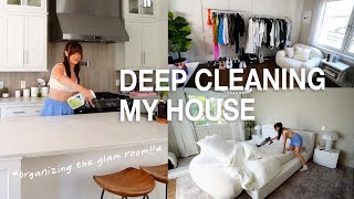 Deep Cleaning My House + Organizing the Glam Room!