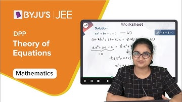 DPP: Theory of Equations- Quadratic Equations |  JEE | Maths