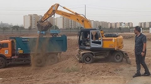 excavation with excavator : Step by step with excavation in construction project