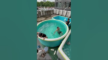 Inflatable swimming pool size and shape customization factory #inflatablepool #pool #ipoolgopool