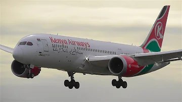 STRIKING - Kenya Airways 787-8 Landing at London Heathrow - [5Y-KZA]