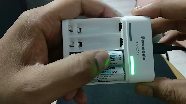 Panasonic BQ-CC61 USB Input Charger for Ni-MH / Ni-Cd AA/AAA Rechargeable Batteries