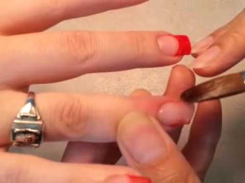 How To Do Acrylic Nail Red Tip Youtube