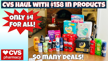 CVS HAUL W/ $158 in products. Only $4!! So many awesome deals this week/ Learn CVS Couponing