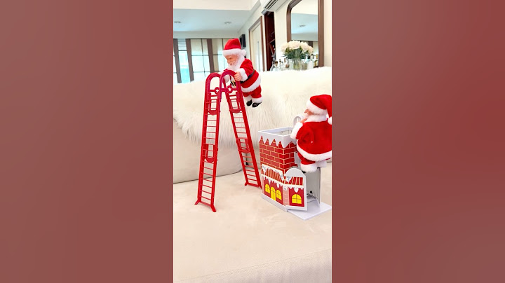 Cute Santa Clause Climbing the Ladder! Santa toys 🎅🏻🎁 #shortsvideo #christmas #present #santa