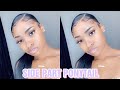 HOW TO| Side Part Low Ponytail On Short Natural Hair