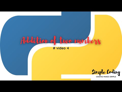 Addition of two numbers || Python Basic || Programming