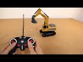 Mini rc excavator unboxing and test  mofun 1026 124 6ch rc excavator