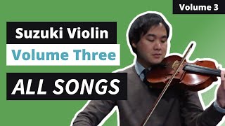 [Suzuki Violin Book 3] All Songs (with Piano Accompaniment)