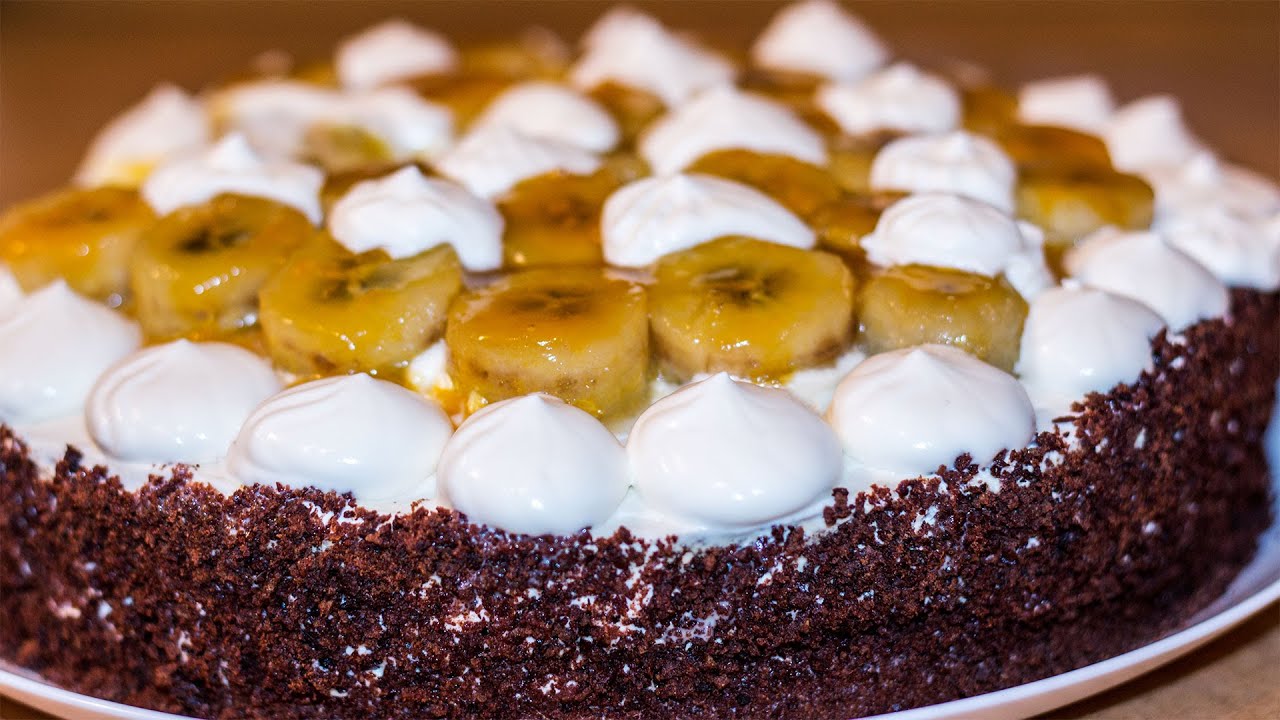 ⁣ШОКОЛАДНО БАНАНОВЫЙ ТОРТ ? Нежный Праздничный Торт Chocolate and Banana Cake ✧ Ирина Кукинг