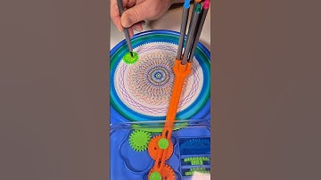 Machine and hand spirograph in perfect harmony! #shorts #loopart #spirograph