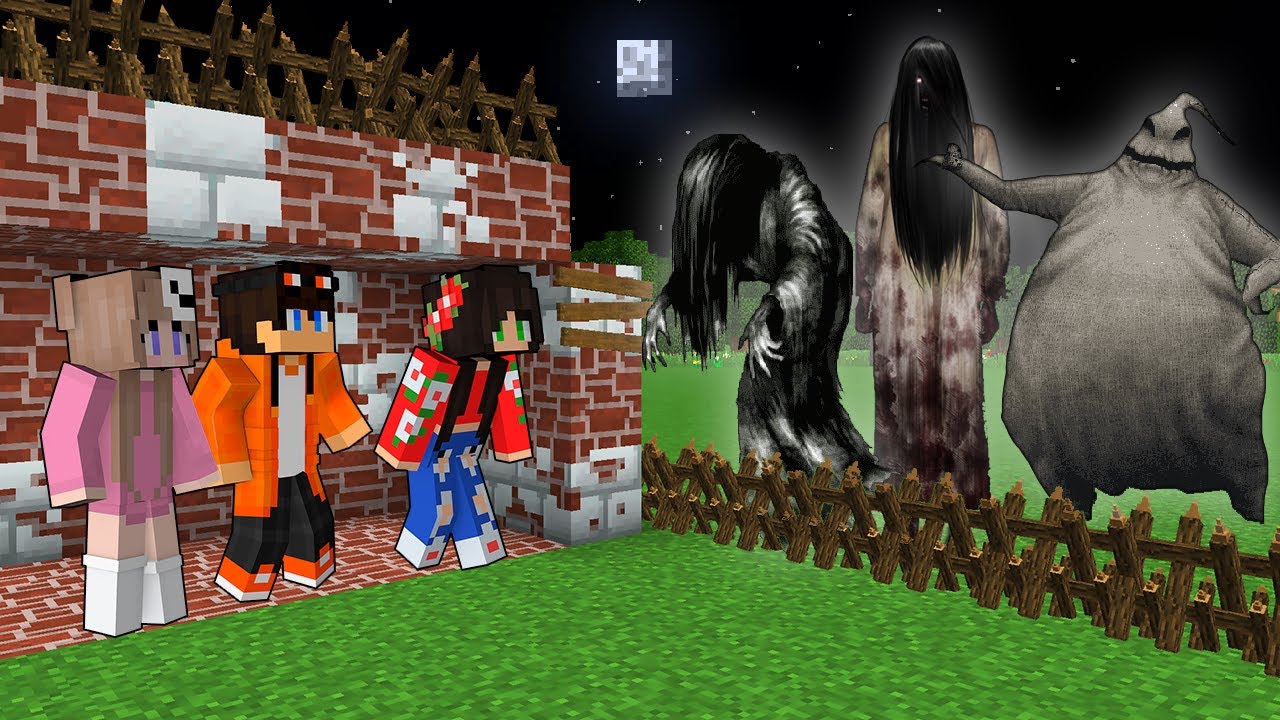 100% BUILT BASE AGAINST GHOSTS IN MINECRAFT - YouTube