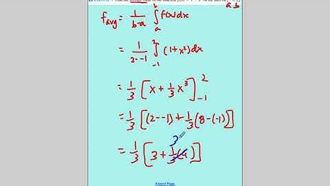 Section 6 5 Average Value of a Function VIDEO