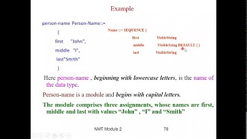 NMT Lect 11: Abstract Syntax Notation 1 examples