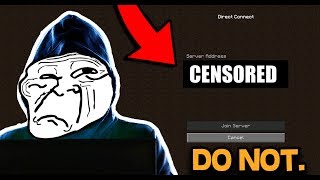 DO NOT JOIN THIS MINECRAFT SERVER!!! (I'M SERIOUS!)