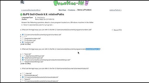 Java Practice It || 6.9 relativePaths || file processing syntax