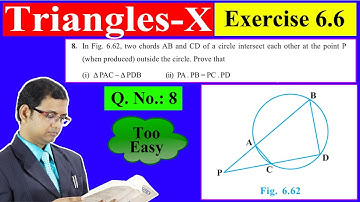Exercise 6.6(Optional) || Q. No.: 8 || Very Imp || Triangles, Class 10 || NCERT