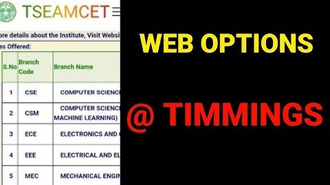 TS EAMCET 2022 WEB OPTIONS TIMINGS|#tseamcet2022 #tseamcet2022_weboptions_timings #tseamcet