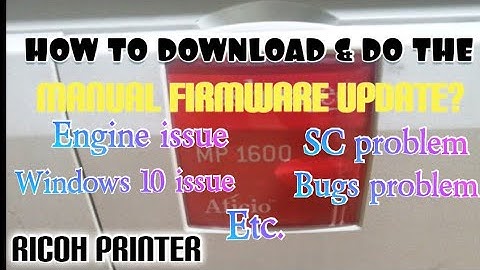 HOW TO DOWNLOAD & DO THE FIRMWARE UPDATE? |RICOH PRINTER