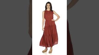 LOV by Westside Rust Maxine Maxi Dress with Camisole