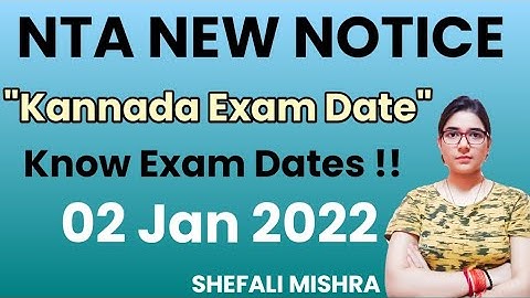 NTA NEW NOTICE | Re-examination of Subject “Kannada” of UGC-NET 2021 NTA UGC NET 2021