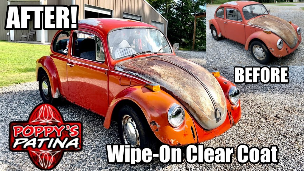 Poppy's Patina for the WIN! - Gloss Wipe-On Clear Coat - '73 VW Beetle 