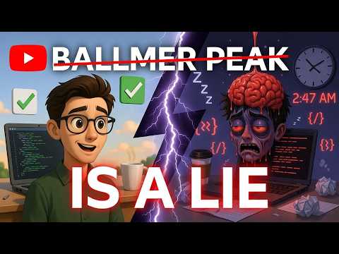 The "Ballmer Peak" is a Lie — What Sleep Deprivation Really Does to Your Code #video #timemanagement
