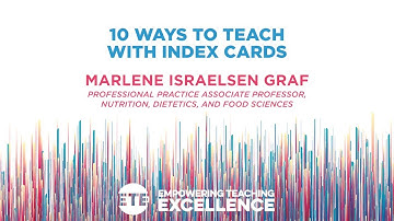 10 Ways to Teach with Index Cards
