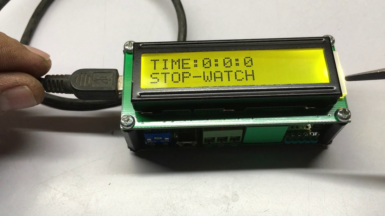 STOP WATCH  ARDUINO BASED PROJECT 16x2 LCD