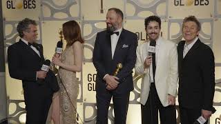 Poor Things Cast | 81st Golden Globes Winners Backstage Interview -