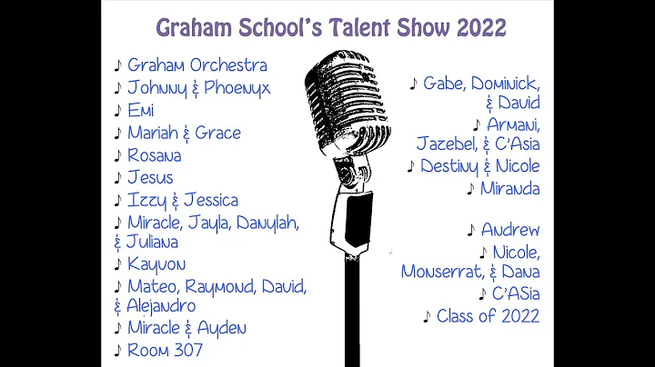 Talent Show 2022 Graham Music Program