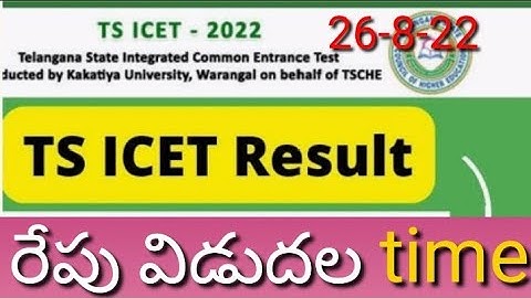 TS ICET Results Released 2022/ts icet results updates 2022/ts icet results date and time 2022/icet//