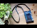 藍古布はぎれでログキャビンポシェットを作りました☺︎ パッチワーク 刺し子 着物リメイク ハンドメイド ソーイングvlog kimono boro diy｜ 時。