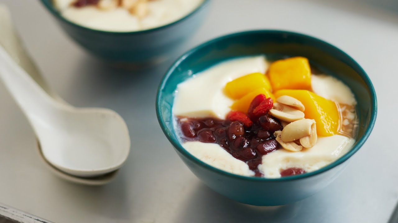 【豆花】豆乳で作るひんやりスイーツ！火を使わず混ぜるだけで簡単！おうちで台湾気分♪