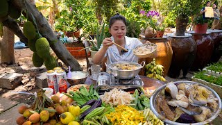 Ăn Lẩu Mắm kho đặc sản Miền Tây siêu ngon ở Quê nhà Phan Diễm tại Long An