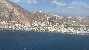 LANDING AT SANTORINI AIRPORT GREECE 🇬🇷 | AERIAL VIEW | Transavia