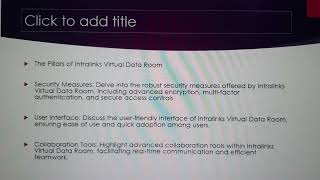 Intralinks Virtual Data Room