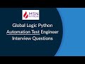 Global Logic Python Automation Test Engineer Interview Questions