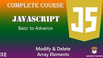 Modify and Delete Array Element in JavaScript in Urdu/Hindi