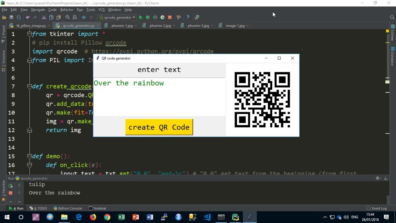 การเขียนโปรแกรม python  New 2022  สอน Python 3 GUI: โปรแกรมสร้าง QR Code