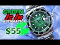 Stunning 55 automatic nh35 unique guanqin 16199 diver watch review