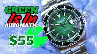 STUNNING $55 Automatic NH35 Unique GuanQin 16199 Diver Watch Review