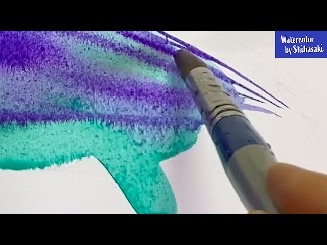 Eng sub] Guess what I'm painting? / Hint : In the sea / Watercolor