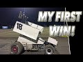 My First Sprint Car Win!