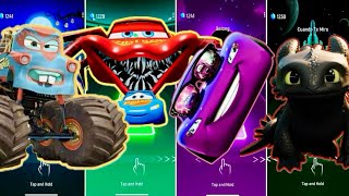 🏎️ Monster Truck Mater vs Lightning Mcqueen Eater vs Rayo Mcqueen vs Your Dragon | Coffin Dance 🪩