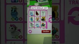 Guys tell me quickly shorts adoptme adoptmetrades adoptmeshorts evilunicorn adoptme