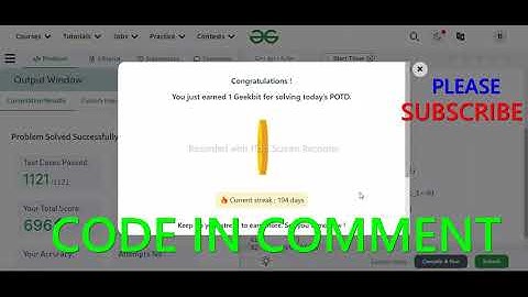 GFG POTD 08/03/2024 IN C++ MOST IMPORTANT INFORMATION | CODE IN COMMENT #geeksforgeeks #gfg #potd