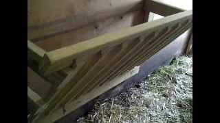 How to Build an Easy, Cheap Manger For Feeding Goats Without a properly constructed manger, goats will pull expensive hay and alfalfa out of a feeder and drop more than half of it on the